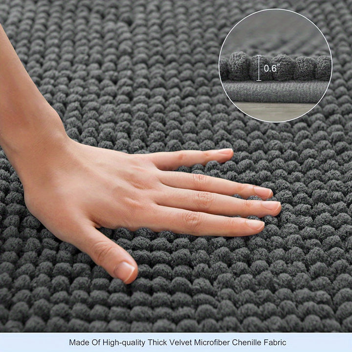 Kalsten | Corner Bath Mat Lunava | L-Shape for Shower & Corner | Non-Slip & Soft | 40x40x80 cm