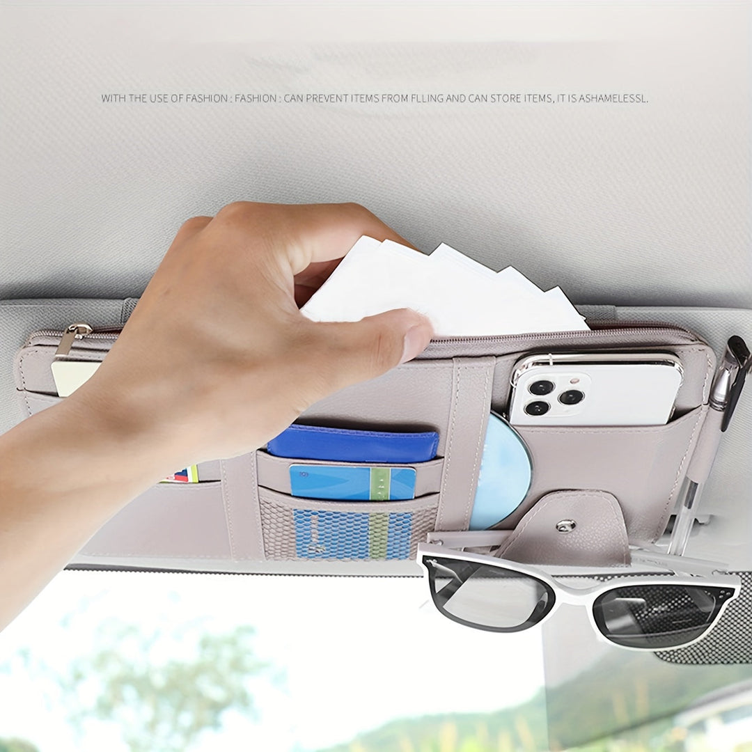 Sunscreen Organizer Car made of PU Leather | Kalsten