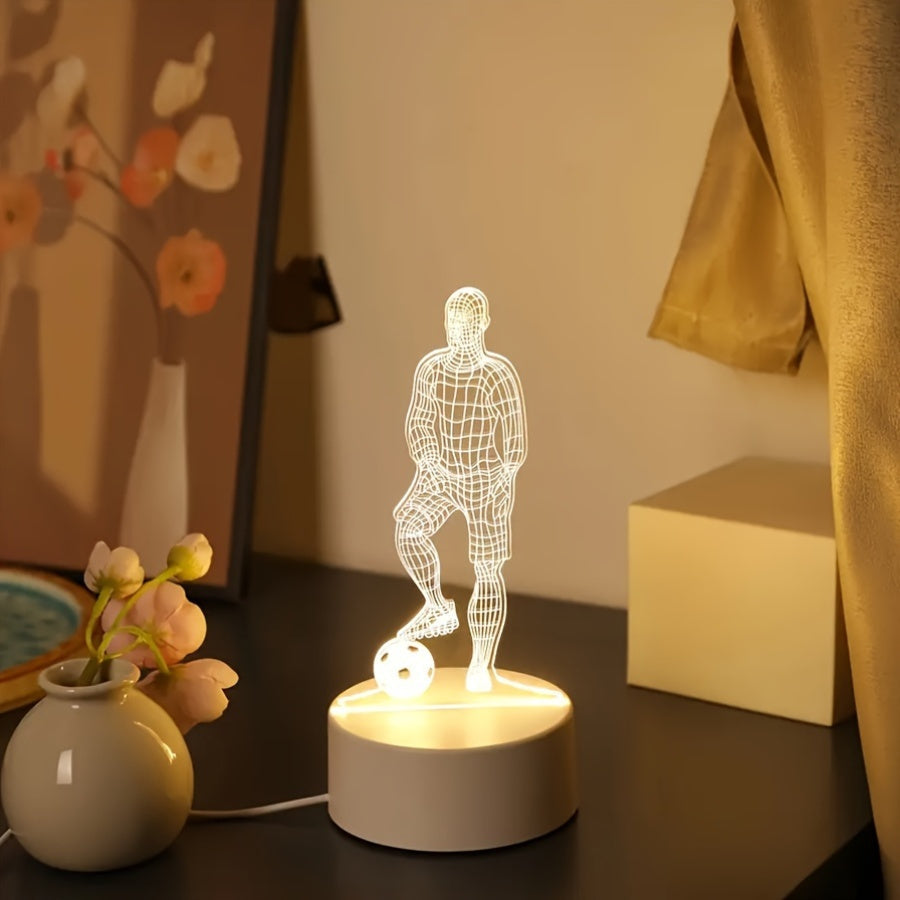 SportGlow - LED Table Lamp with 3D Football Design Kalsten