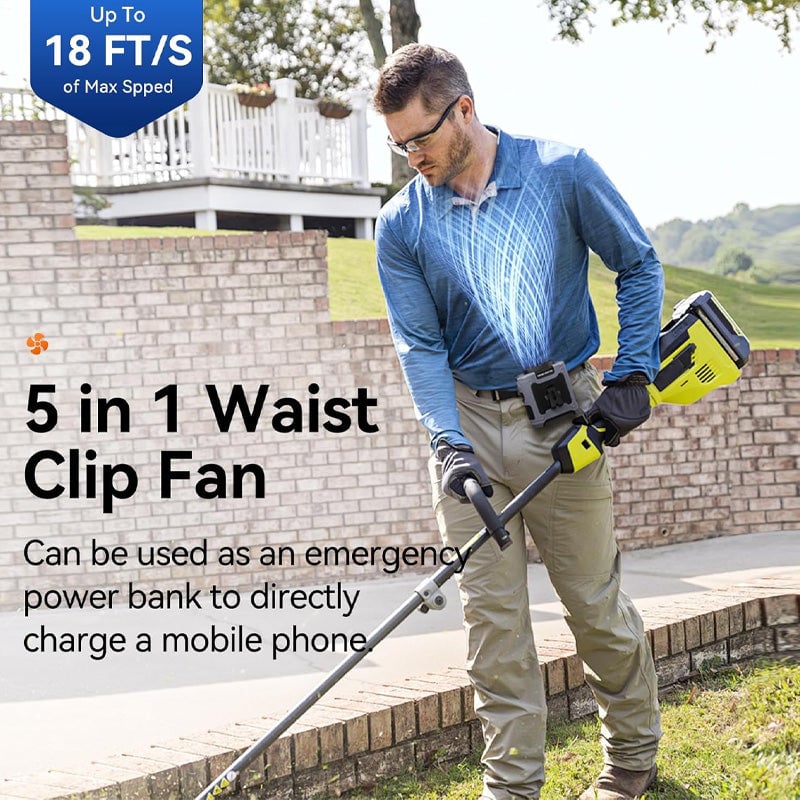 Fan Clip for Belt – Hands-Free Wearable with USB Charging | Kalsten