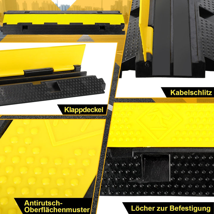 Cable bridge rubber cable protection mat 3 pieces | Kalsten