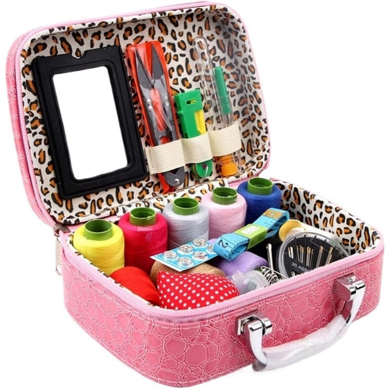 Kalsten | CraftVault Portable Sewing Kit in Faux Leather Case