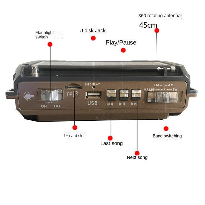 Solar-powered radio for camping | Kalsten