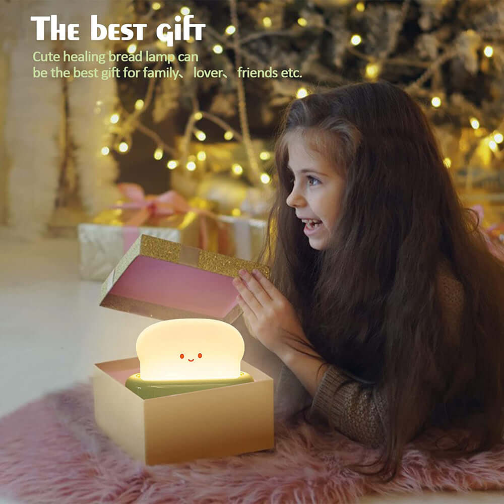 Creative LED Bread Maker Night Light USB Charging Dimming Toast Lamp Bedroom Children Timing Sleeping Lamps Funny Light | Kalsten