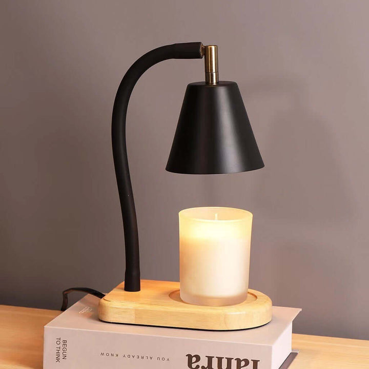 Simple Solid Wood Base Aromatherapy Wax Melting Lamp | Kalsten