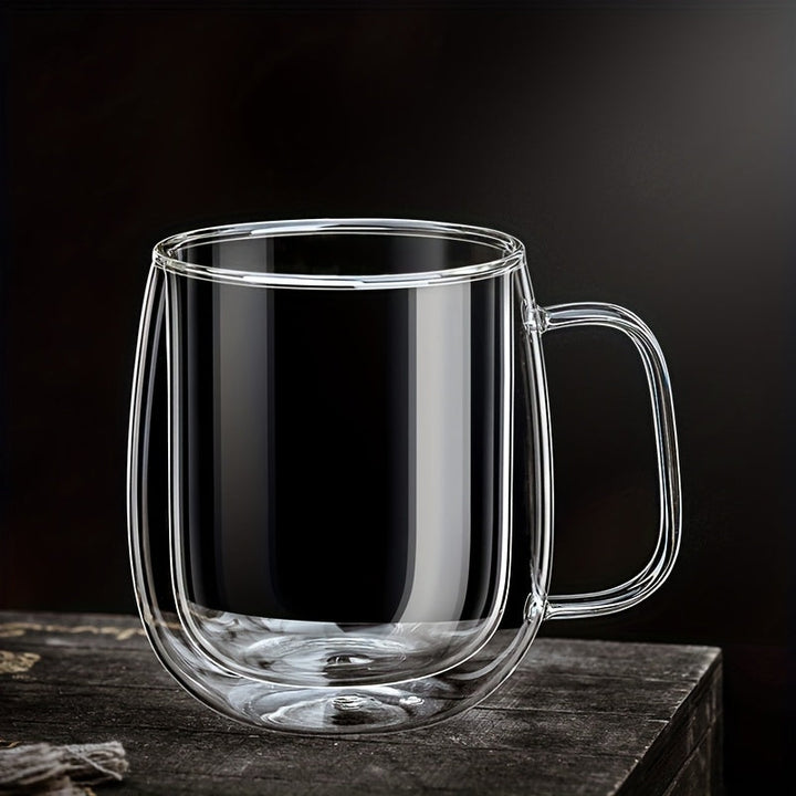 ThermoSip Double-Walled Glass Mug (Heat-Resistant)