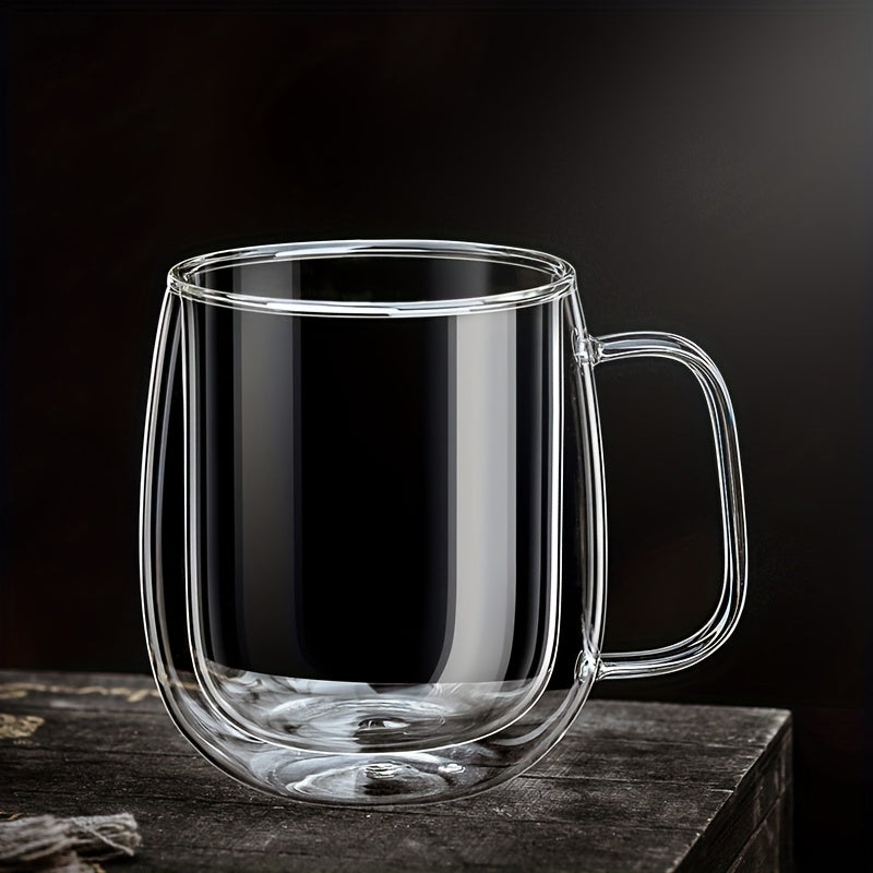 ThermoSip Double-Walled Glass Mug – Borosilicate Glass, Heat Resistant & Elegant | Kalsten
