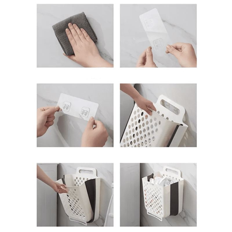 Space-saving laundry basket expandable & foldable | Kalsten