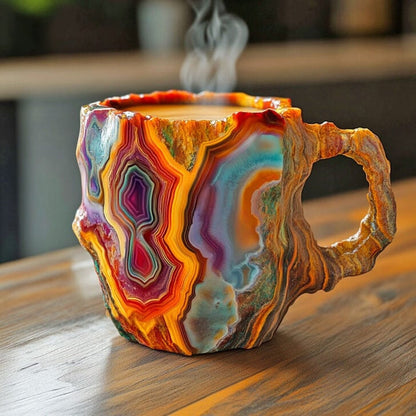 Skanto | Handmade Mineral Crystal Coffee Cups, Insulated, Microwave Safe, 350-450 ml