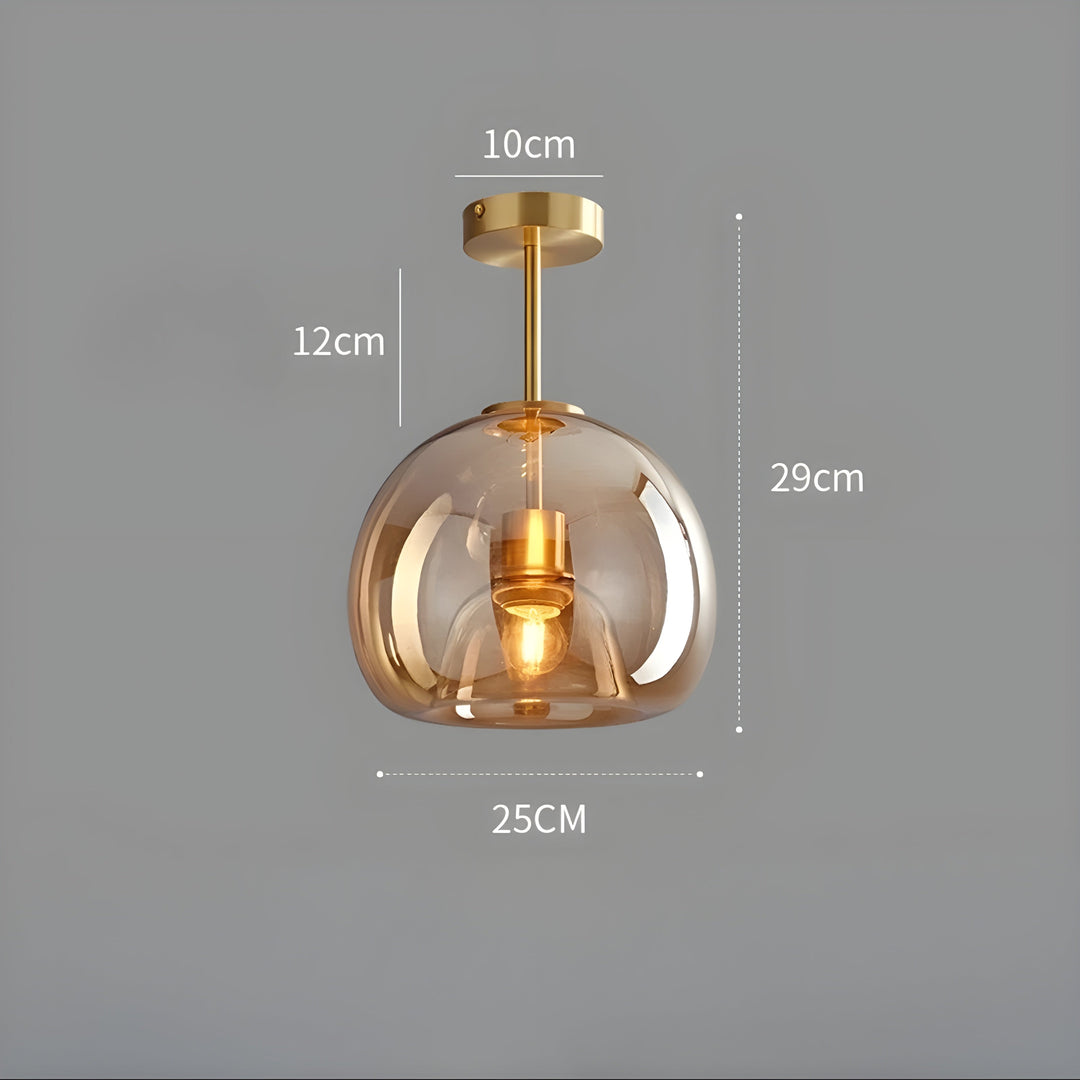 LustroCeil Light - Minimalist Glass Ceiling Light | Kalsten