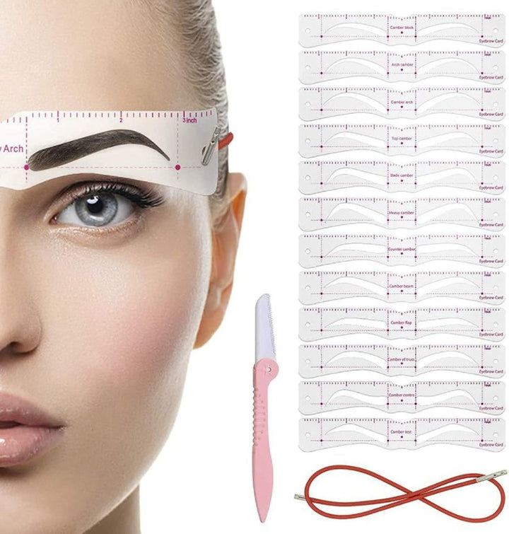 Kalsten | Eyebrow Stencil Set — Reusable Brow Templates with Elastic Strap
