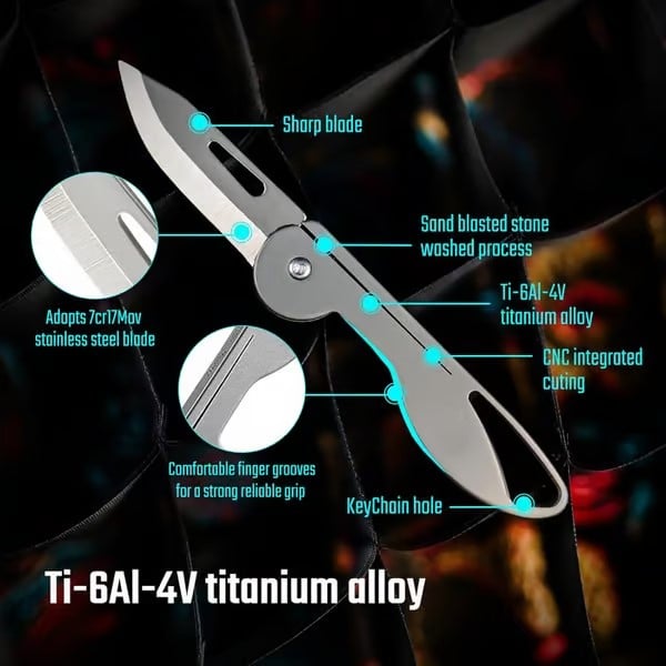 Kalsten | Mini Titanium Alloy Folding Pocket Knife