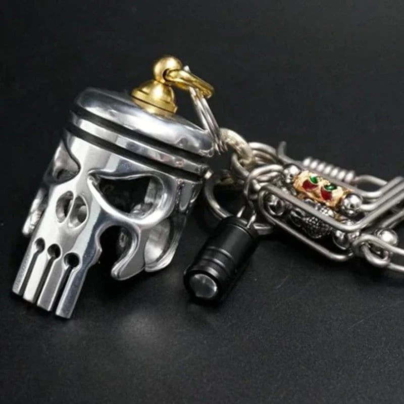 Kalsten | Piston Art Skull Keychain