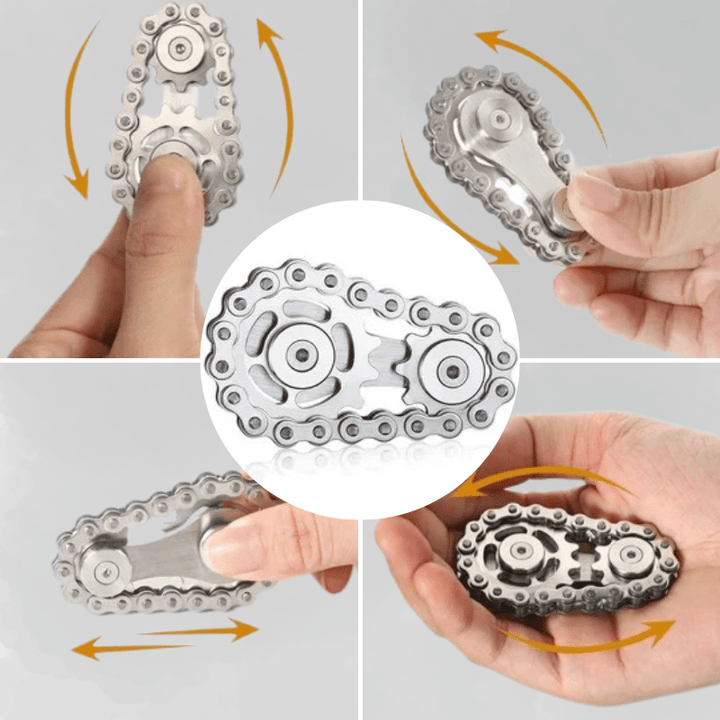 Kalsten | ChainFidget Pro – Stainless Steel Sprocket Spinner for Stress Relief