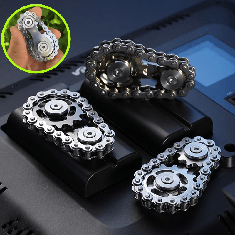 Kalsten | ChainFidget Pro – Stainless Steel Sprocket Spinner for Stress Relief