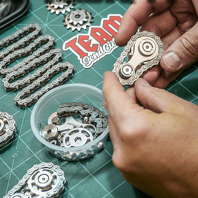 Kalsten | ChainFidget Pro – Stainless Steel Sprocket Spinner for Stress Relief