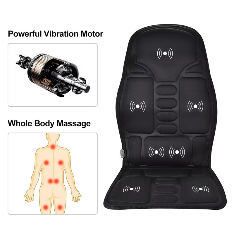 Skanto | Electric Massage Seat Cushion with Soothing Heat Therapy - Ideal for Home and Car