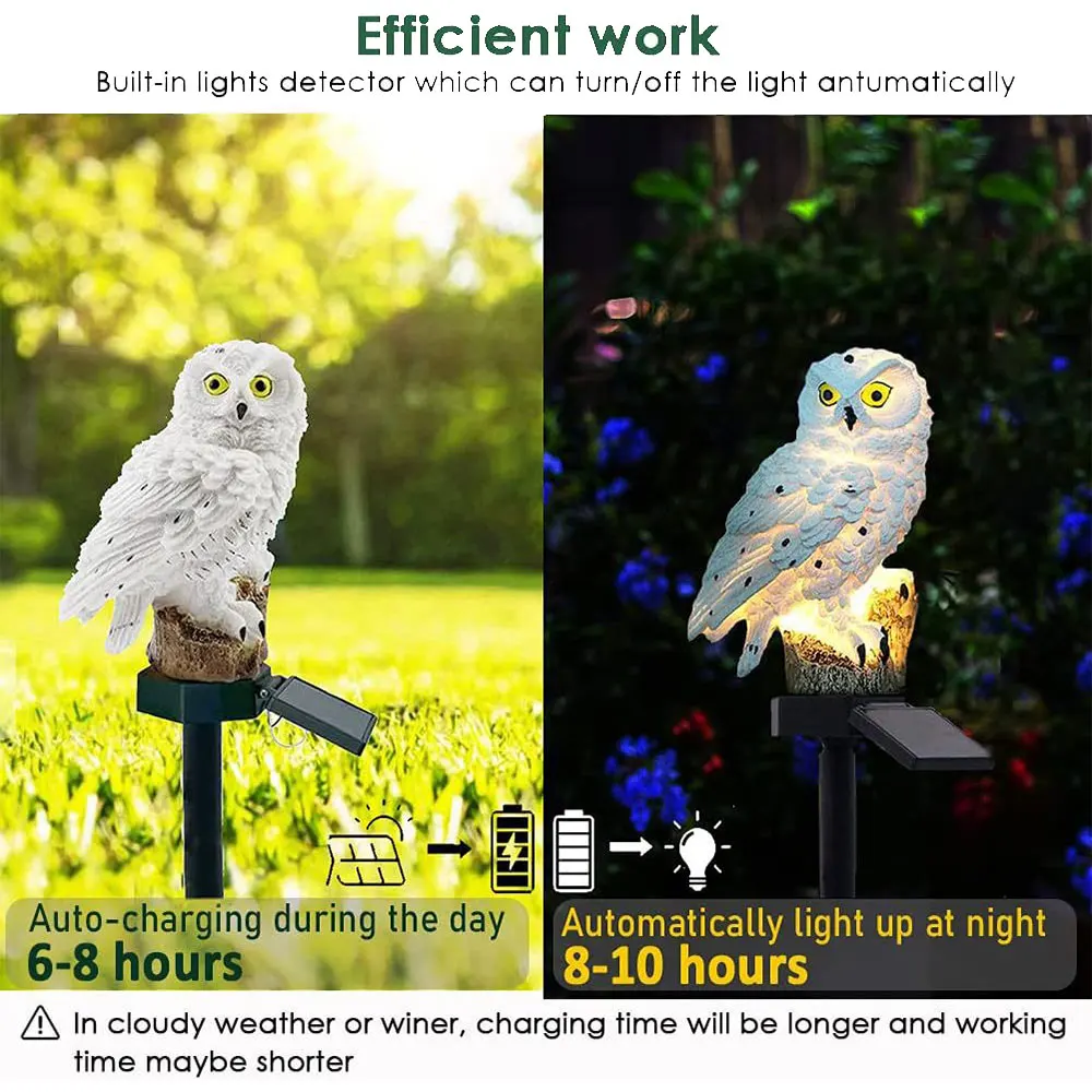 Kalsten | Garden Light Solar Owl Outdoor LED Set