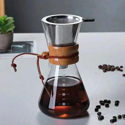Chemex Coffee Carafe with Hario V60 Filter Holder Set – Precise Brewing with Style