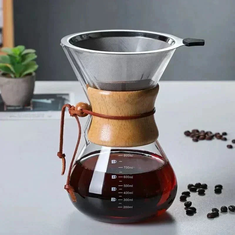 Kalsten | Chemex Coffee Pot with Hario V60 Dripper Set – Precision Brewing with Style