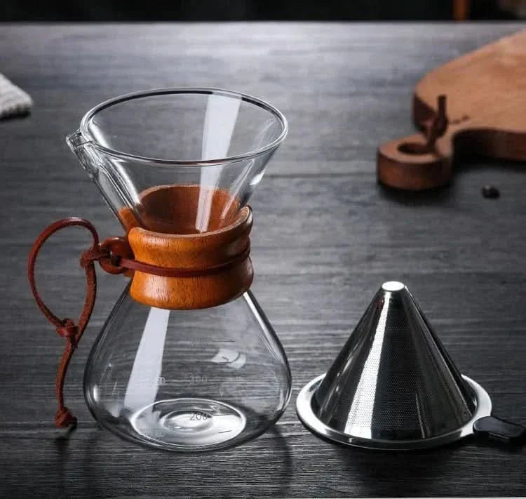 Kalsten | Chemex Coffee Pot with Hario V60 Dripper Set – Precision Brewing with Style