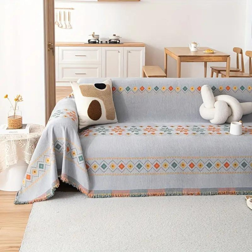 Bohemian Cotton Tassel Sofa Cover Kalsten