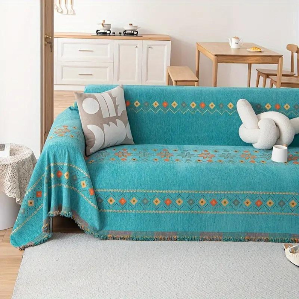 Bohemian Cotton Tassel Sofa Cover Kalsten