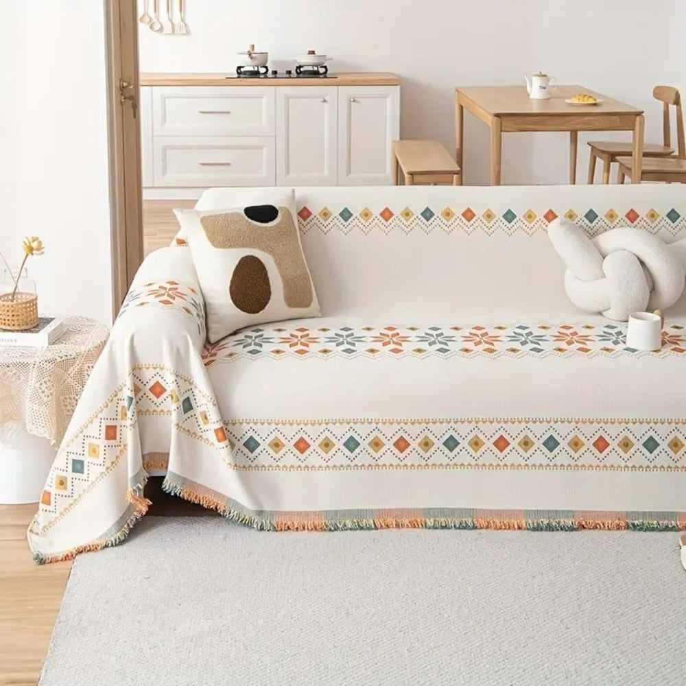 Bohemian Cotton Tassel Sofa Cover Kalsten