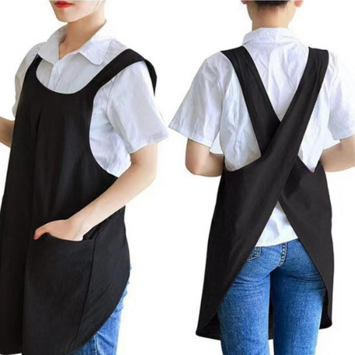 Cotton Crossback Apron with Pockets Kalsten