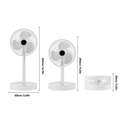 Telescopic folding fan
