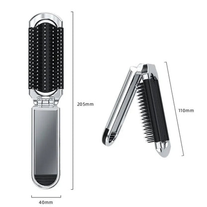 BowLift | Travel Folding Mirror Hair Brush