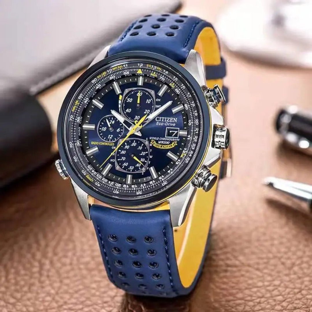 Stainless Steel Chronograph Watch with Quartz Movement, Calendar and Waterproof Case