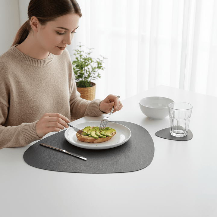 Kalsten | Claro – Elegant Heat Resistant Placemat and Coaster Set in Multiple Colors