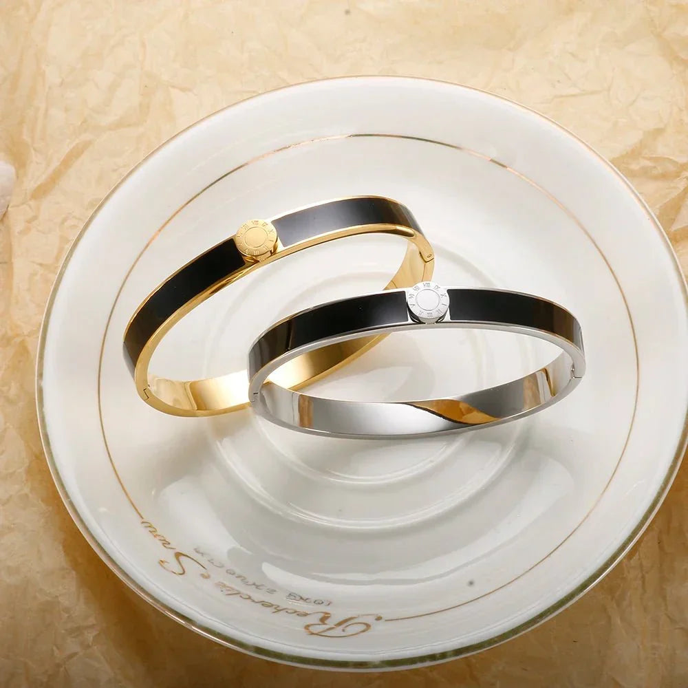 Kalsten | Classy Roman Numeral Bangle Bracelet and Rings