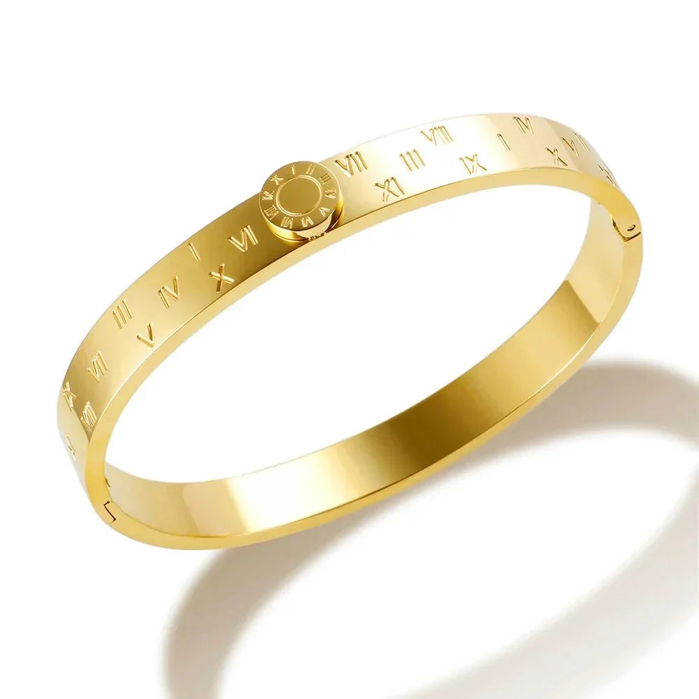 Kalsten | Classy Roman Numeral Bangle Bracelet and Rings