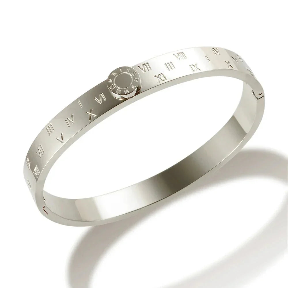Kalsten | Classy Roman Numeral Bangle Bracelet and Rings