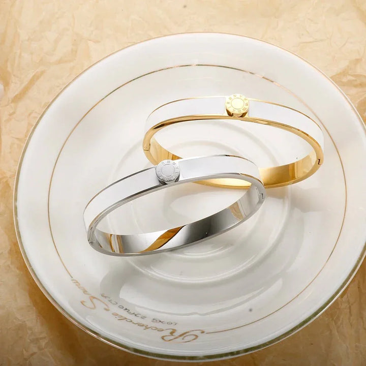 Kalsten | Classy Roman Numeral Bangle Bracelet and Rings