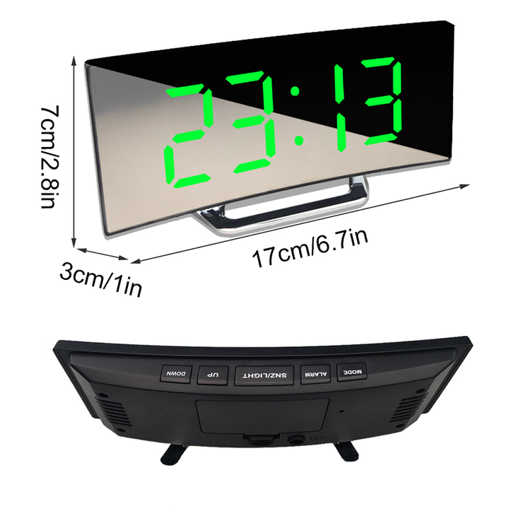LED Lighting large digital display | Curved LED Digital Clock - Amedea | Kalsten
