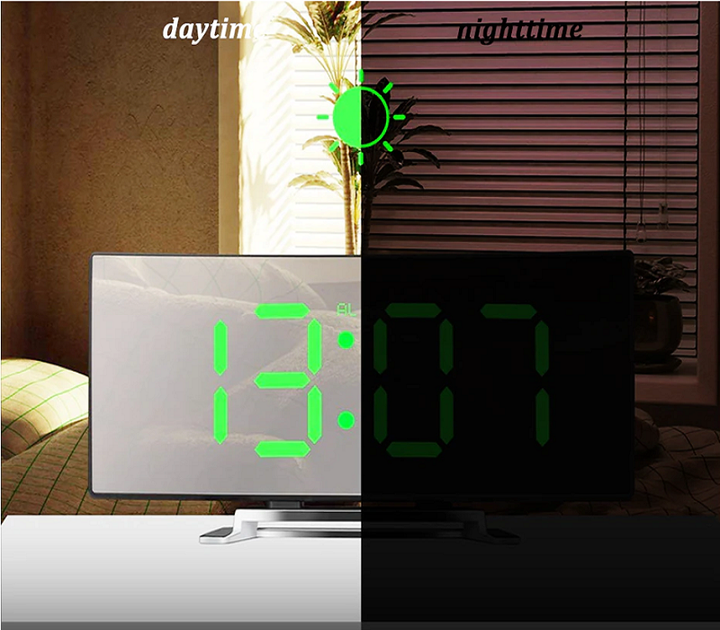 LED Lighting large digital display | Curved LED Digital Clock - Amedea | Kalsten
