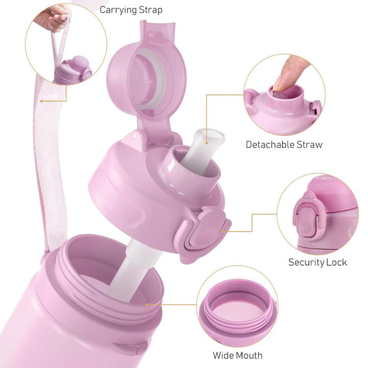 Kalsten | Collapsible 600 ml Silicone Water Bottle - Leakproof & BPA-free