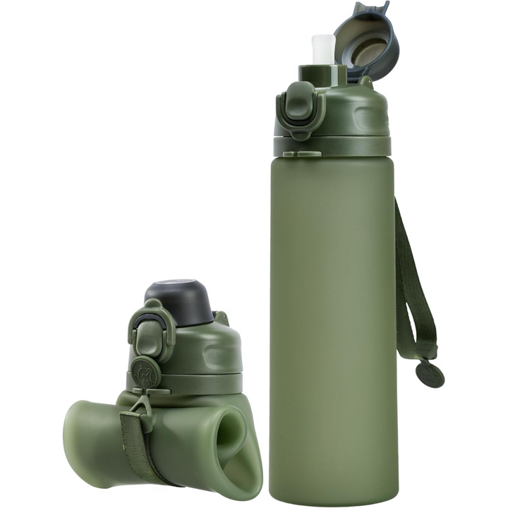 Kalsten | Collapsible 600 ml Silicone Water Bottle - Leakproof & BPA-free