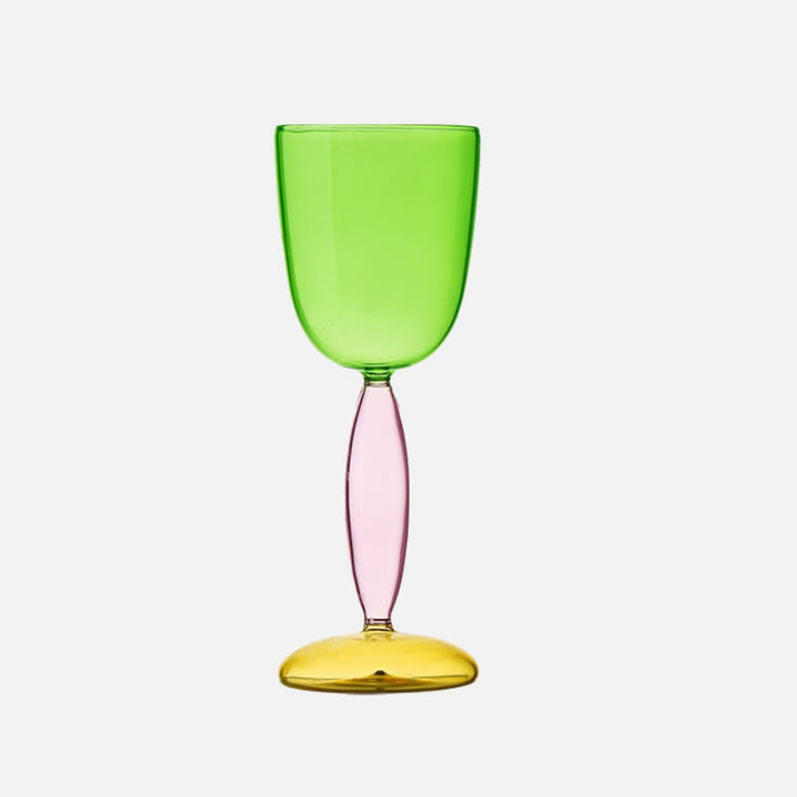Kalsten | Chalice and carafe made of colored glass by Phillips