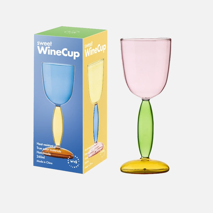 Kalsten | Chalice and carafe made of colored glass by Phillips