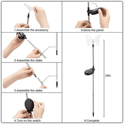 BowLift | Solar-LED-Garden Lights "Colorful Flies"