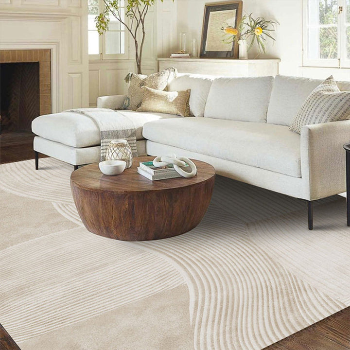 Modern Minimalist Living Room Area Rug Kalsten