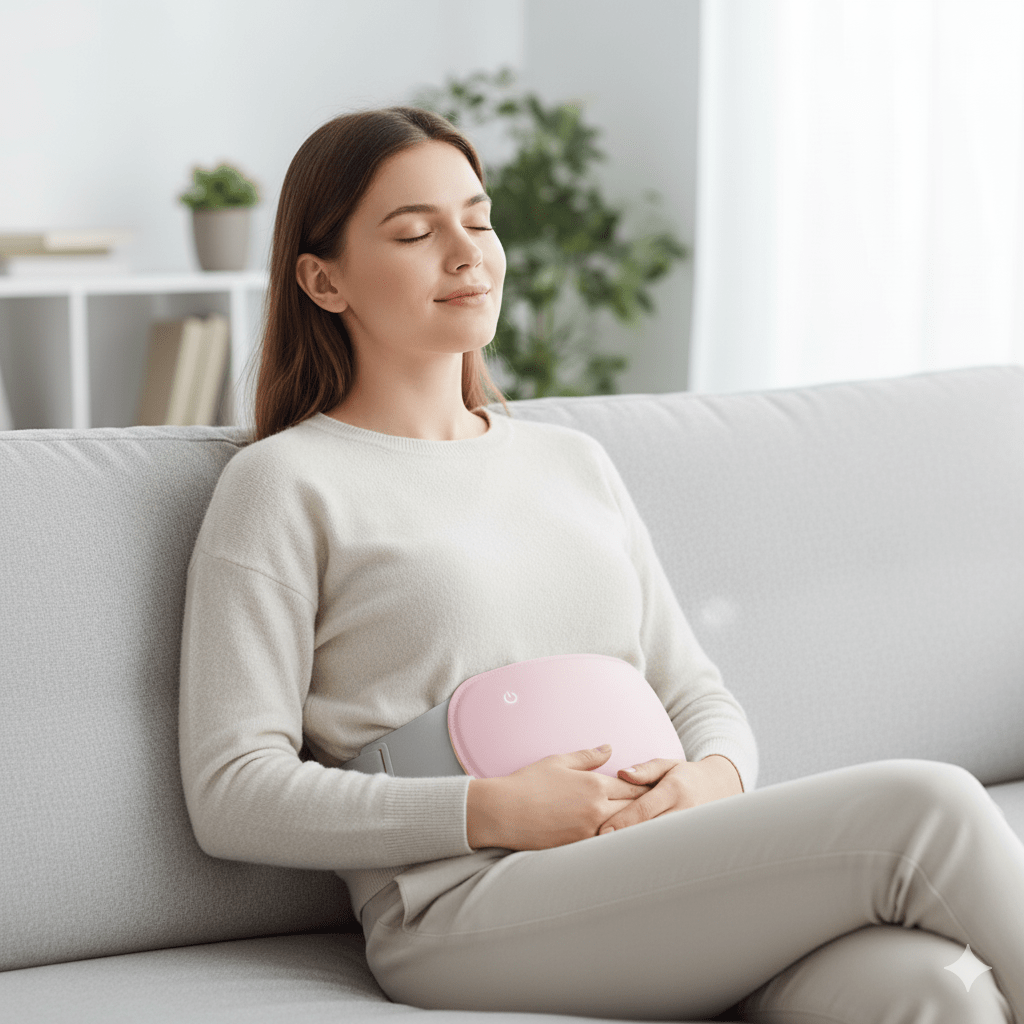 Kalsten | COMFORTHEAT – Rechargeable Electric Heating Pad for Cramps & Abdominal Pain Relief