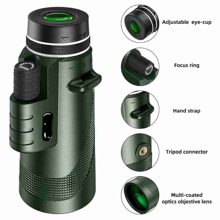 VisionPeak Compact Monocular with HD Lens and High Magnification | Kalsten