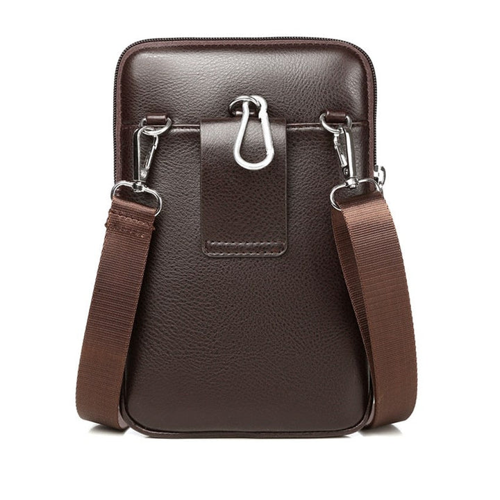 Compact PU Leather Crossbody Bag for Men with Adjustable Strap | Kalsten