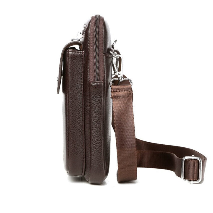 Compact PU Leather Crossbody Bag for Men with Adjustable Strap | Kalsten