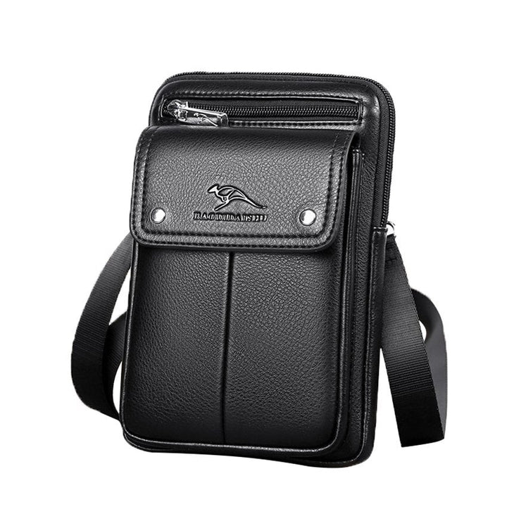 Compact PU Leather Crossbody Bag for Men with Adjustable Strap | Kalsten